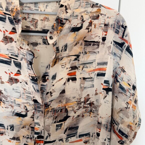 Allsaints Graphic Loose-fitting Button-down Blouse - Picture 2 of 5